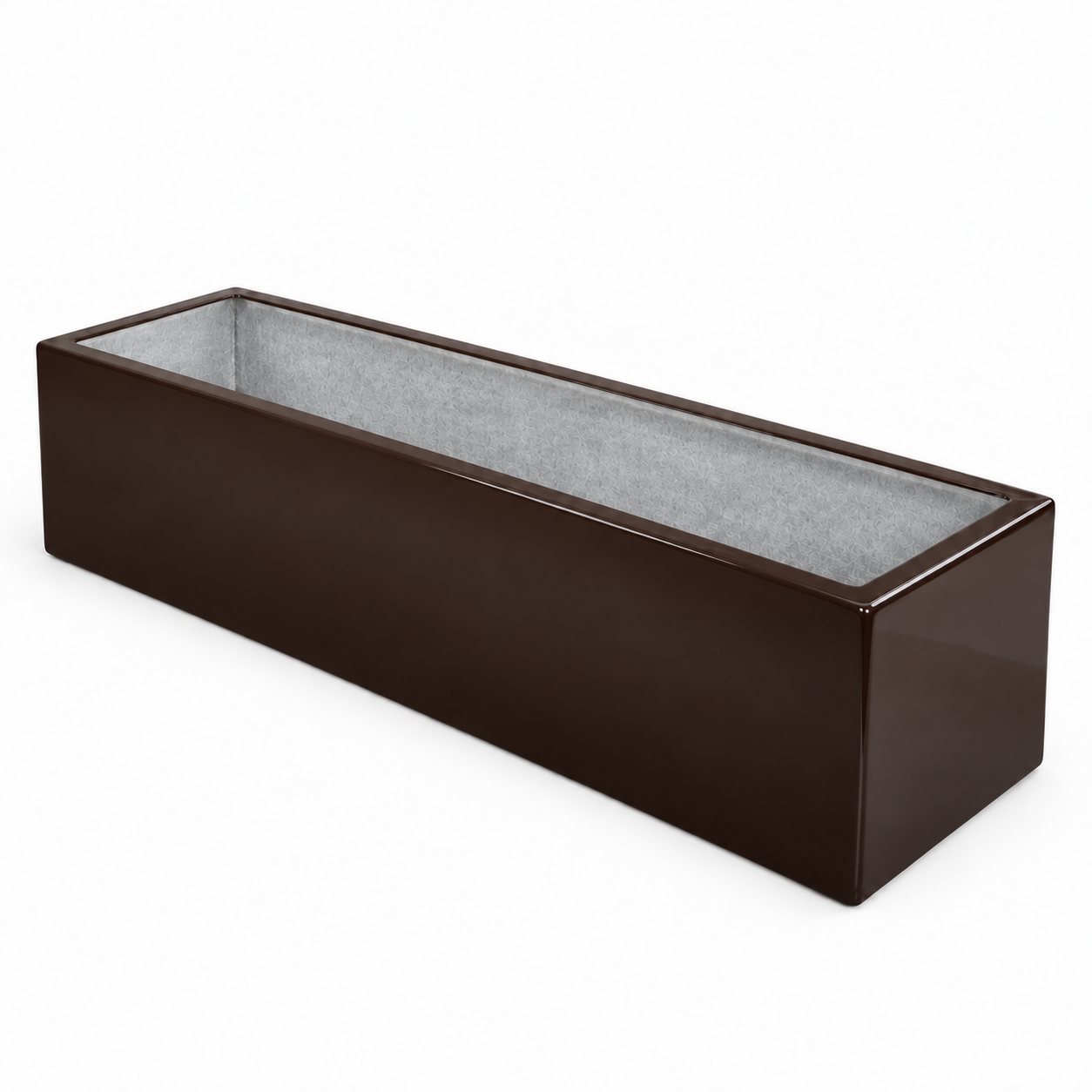 Jardinera Fibra de Vidrio 100 cm * 25 cm Chocolate