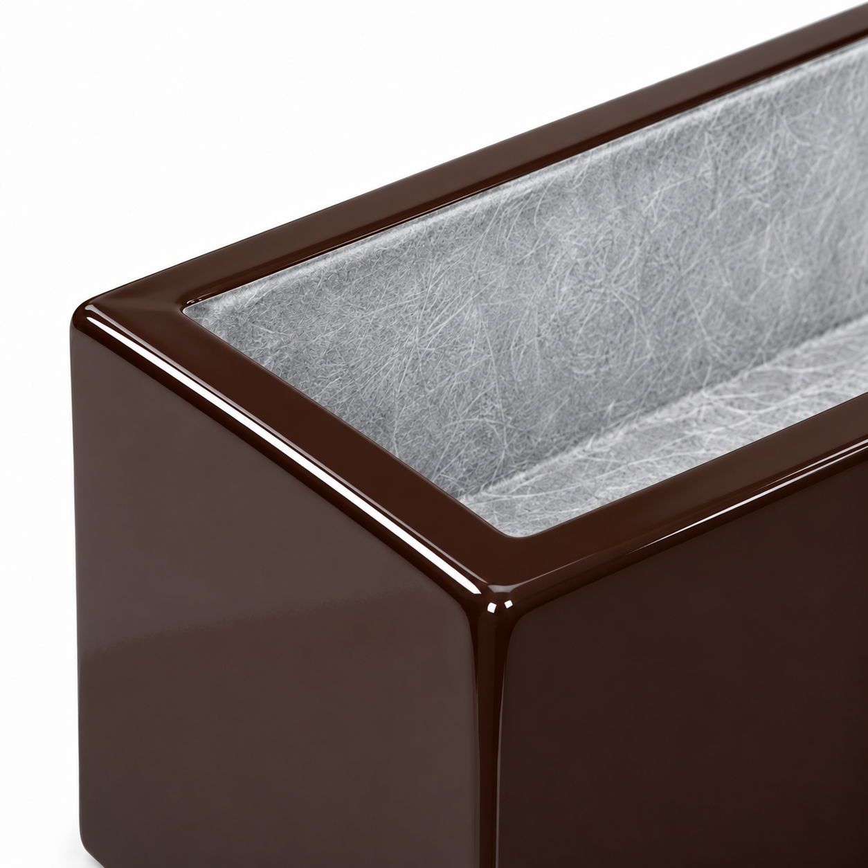 Jardinera Fibra de Vidrio 100 cm * 25 cm Chocolate