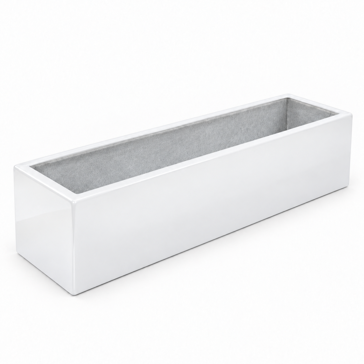 Jardinera Fibra de Vidrio 80 cm * 25 cm Blanco