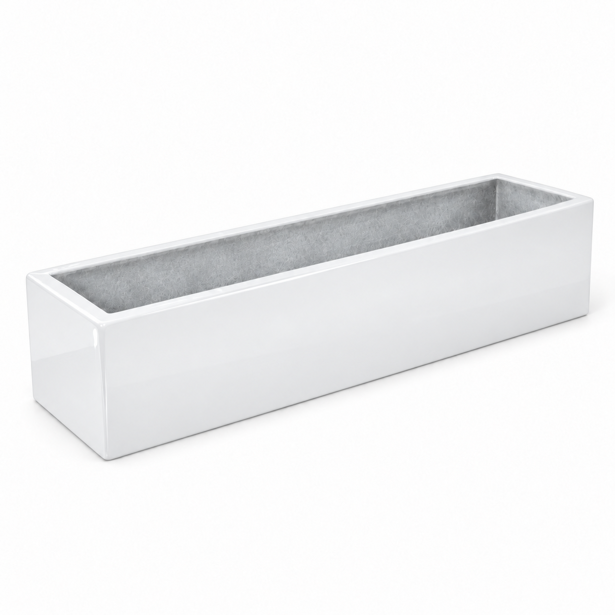 Jardinera Fibra de Vidrio 100 cm * 25 cm Blanco