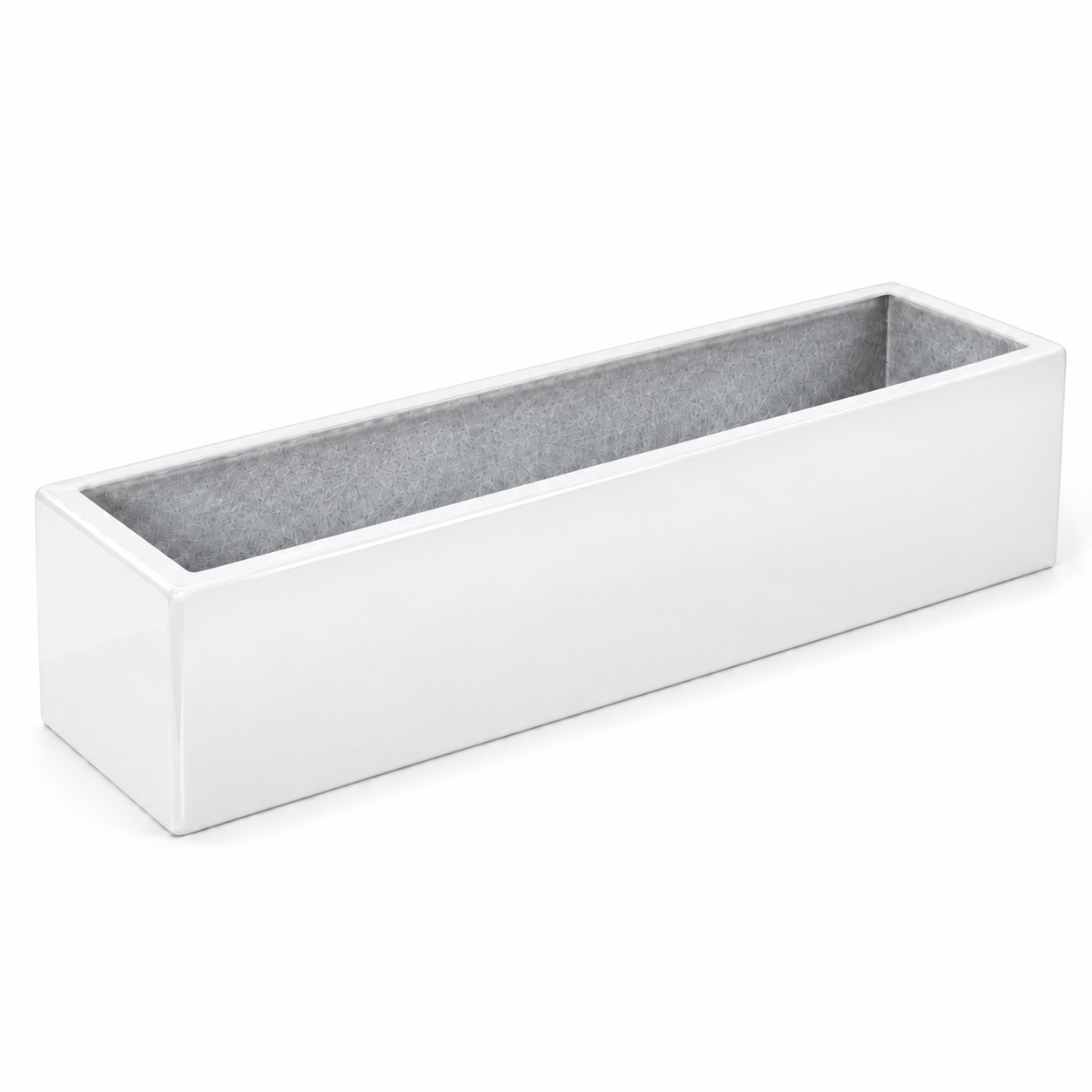 Jardinera Fibra de Vidrio 80 cm * 20 cm Blanco