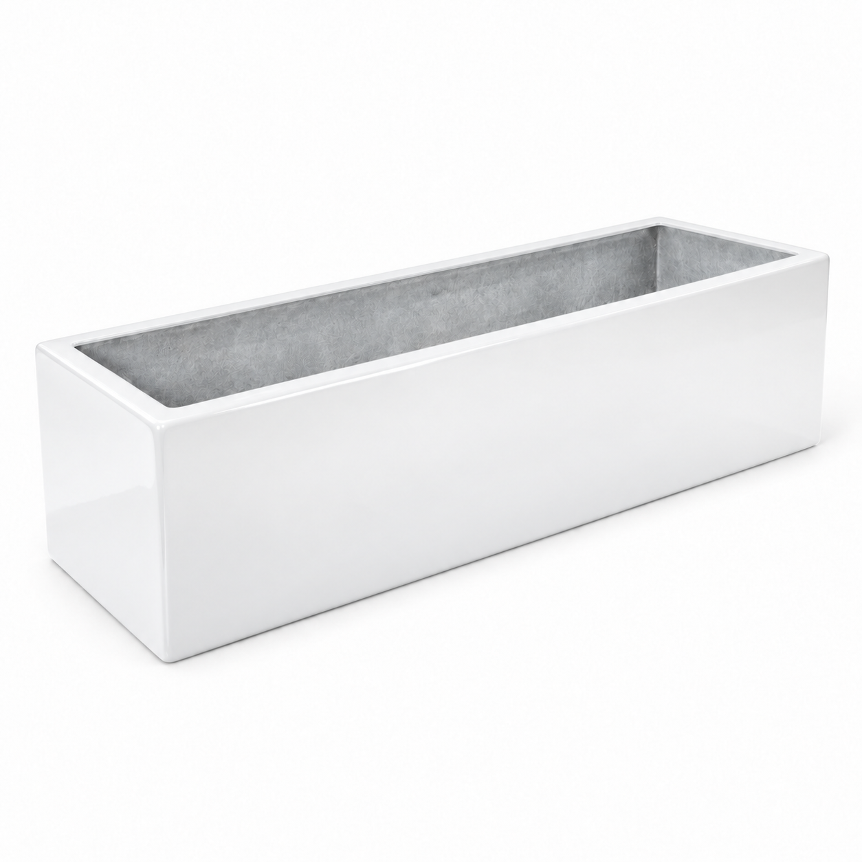 Jardinera Fibra de Vidrio 100 cm * 30 cm Blanco