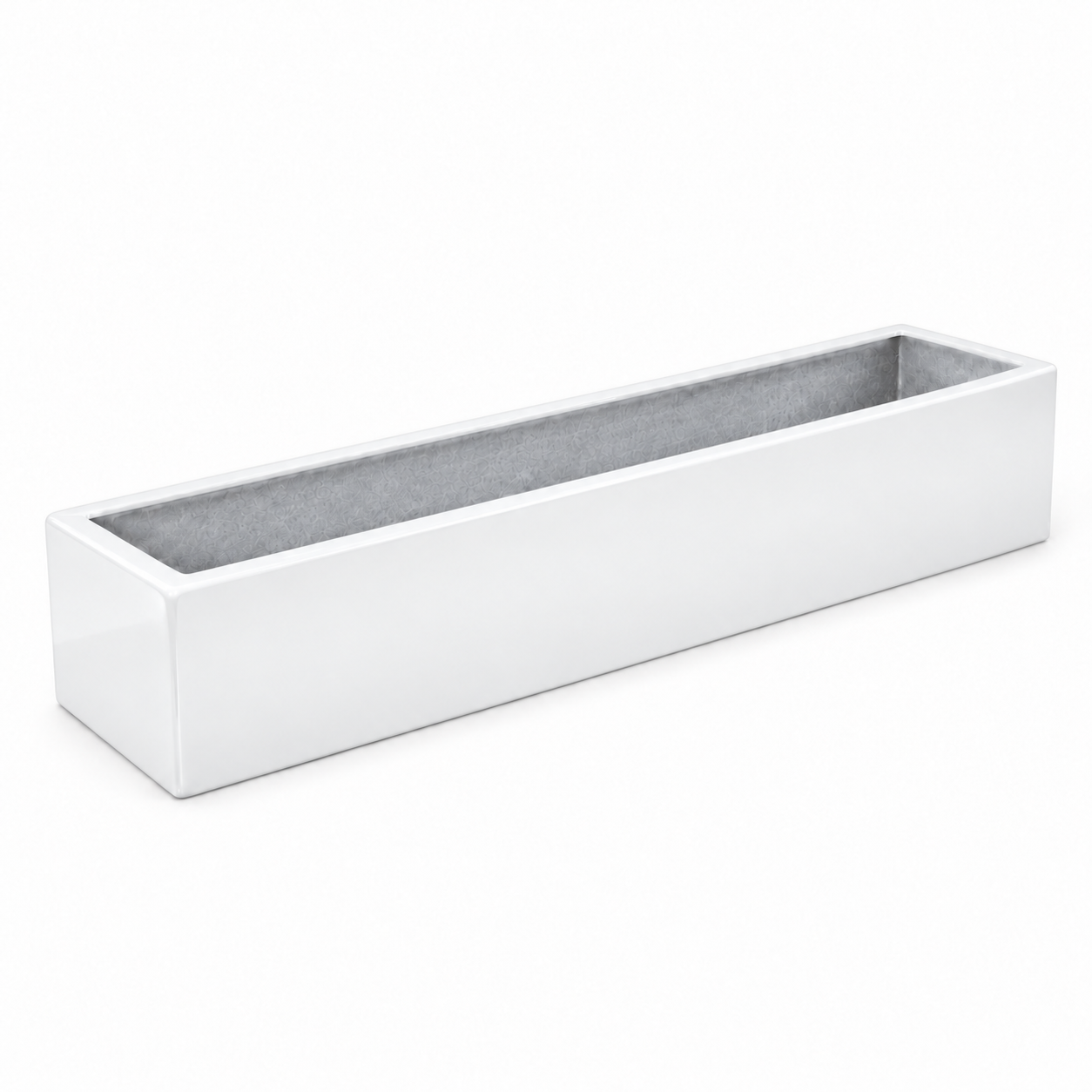Jardinera Fibra de Vidrio 100 cm * 20 cm Blanco