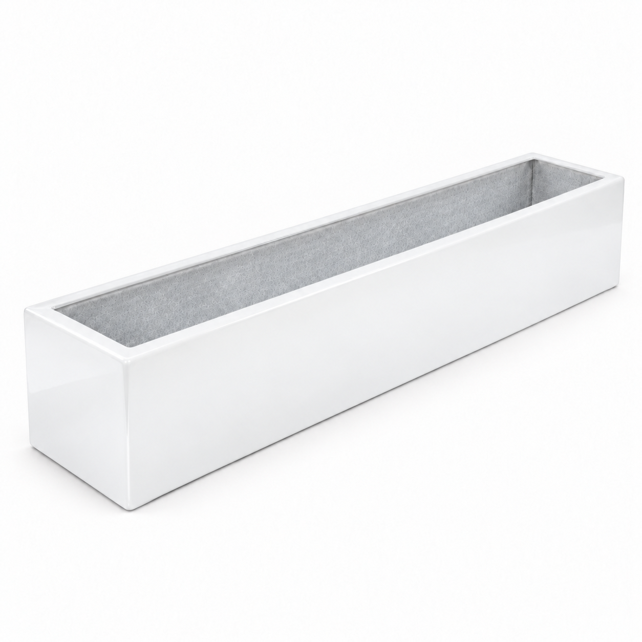 Jardinera Fibra de Vidrio 100 cm * 20 cm Blanco