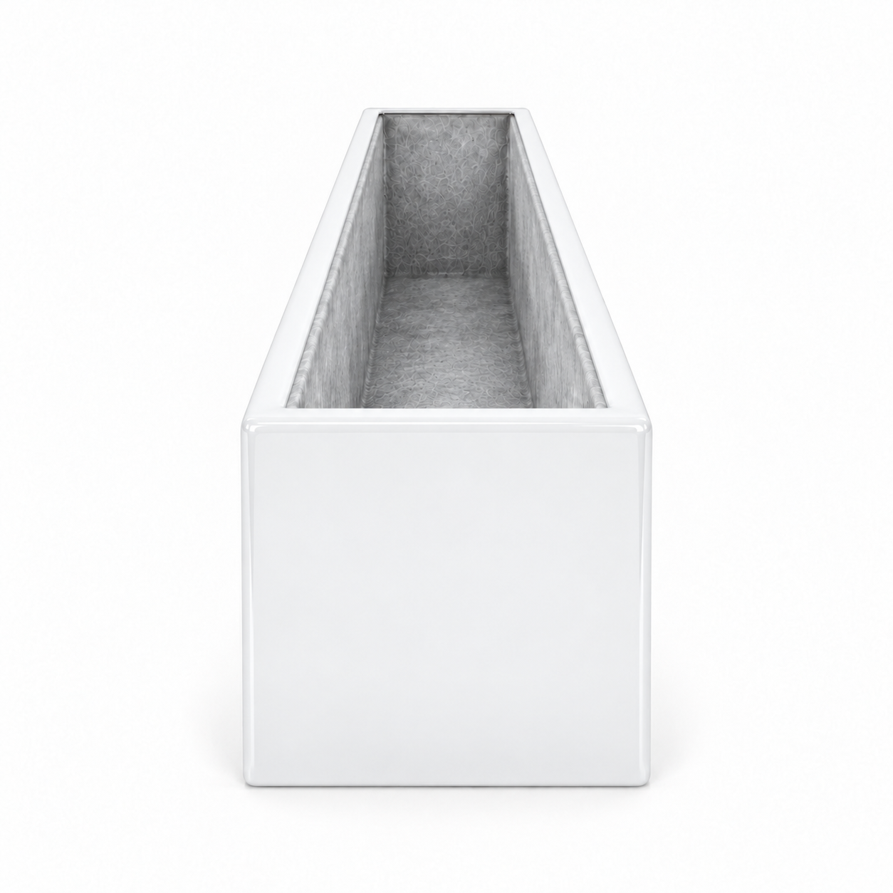 Jardinera Fibra de Vidrio 80 cm * 20 cm Blanco