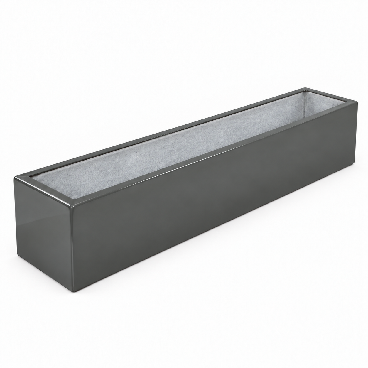 Jardinera Fibra de Vidrio 100 cm * 20 cm Gris