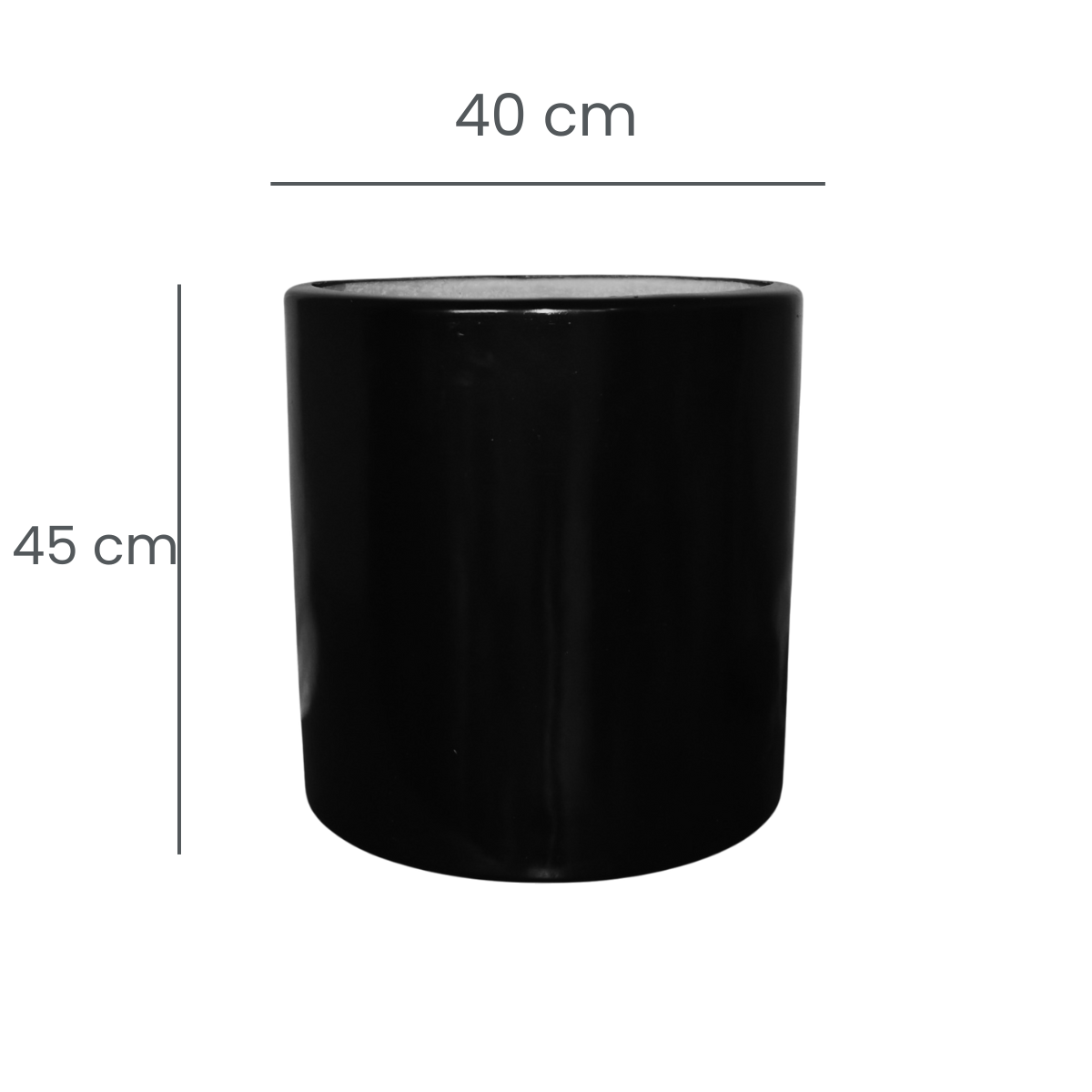 Maceta Cilindro Chocolate Fibra de Vidrio 45 cm RCCI4540C