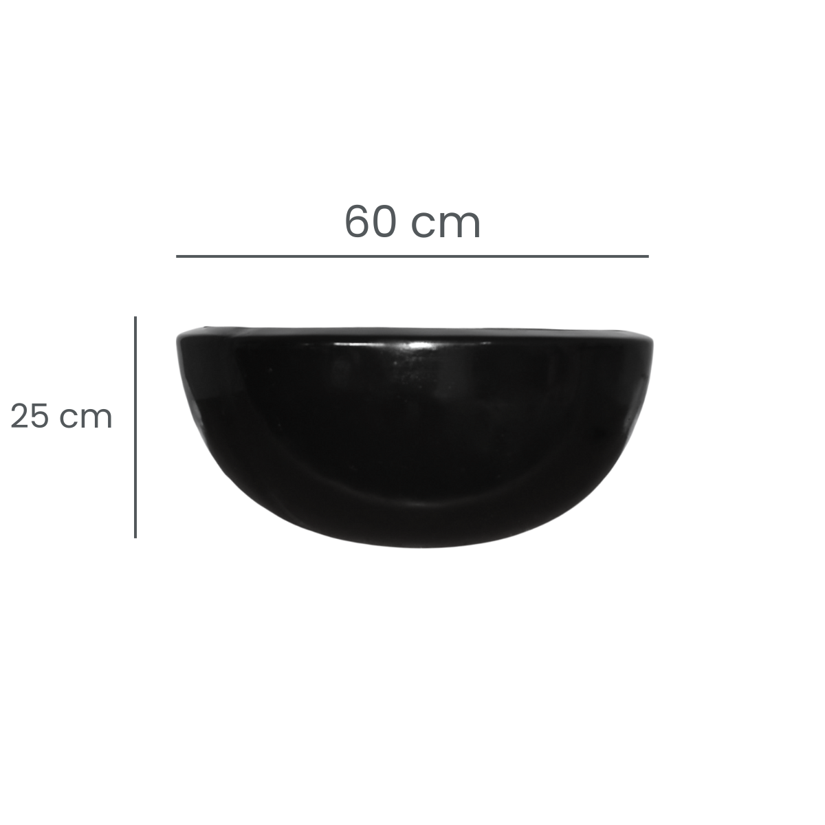 Maceta Media Naranja Chocolate Fibra de Vidrio 60 cm RCMN6025C