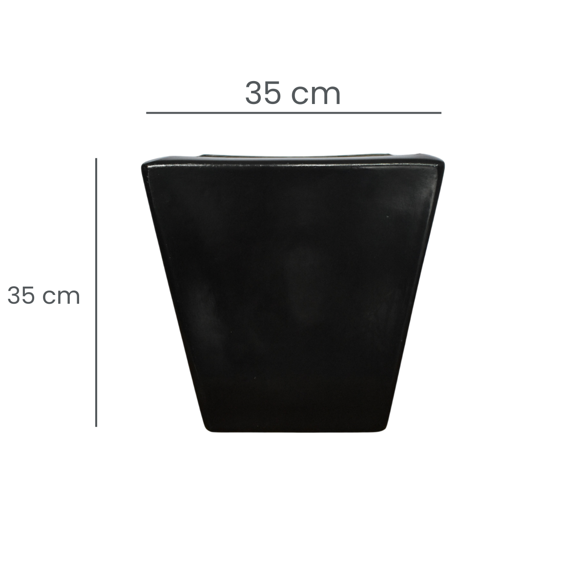 Maceta Prisma Chocolate Fibra de Vidrio 40 Cm RCPR4040C