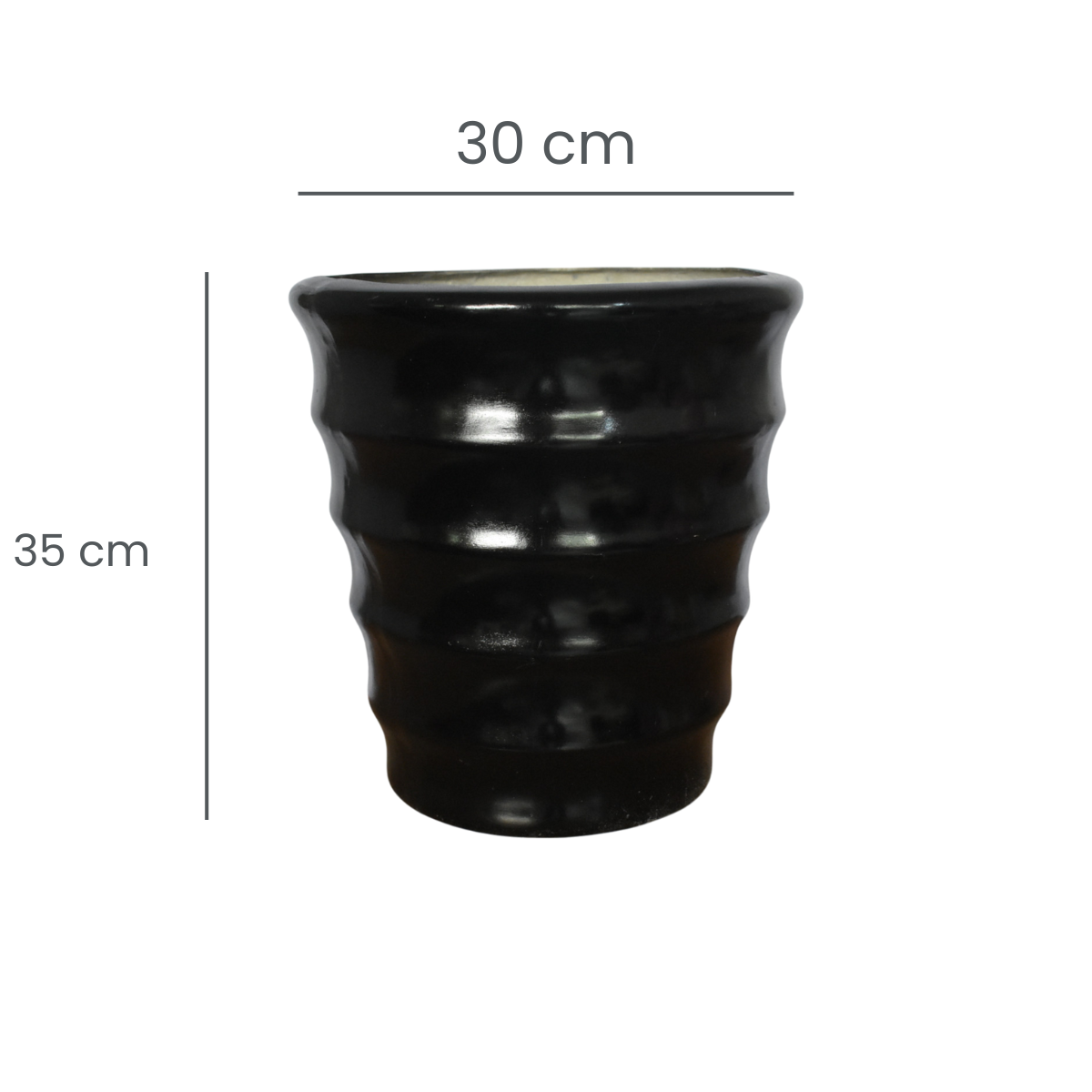Maceta Tornillo Chocolate Fibra de Vidrio 35 cm RCTO3530C