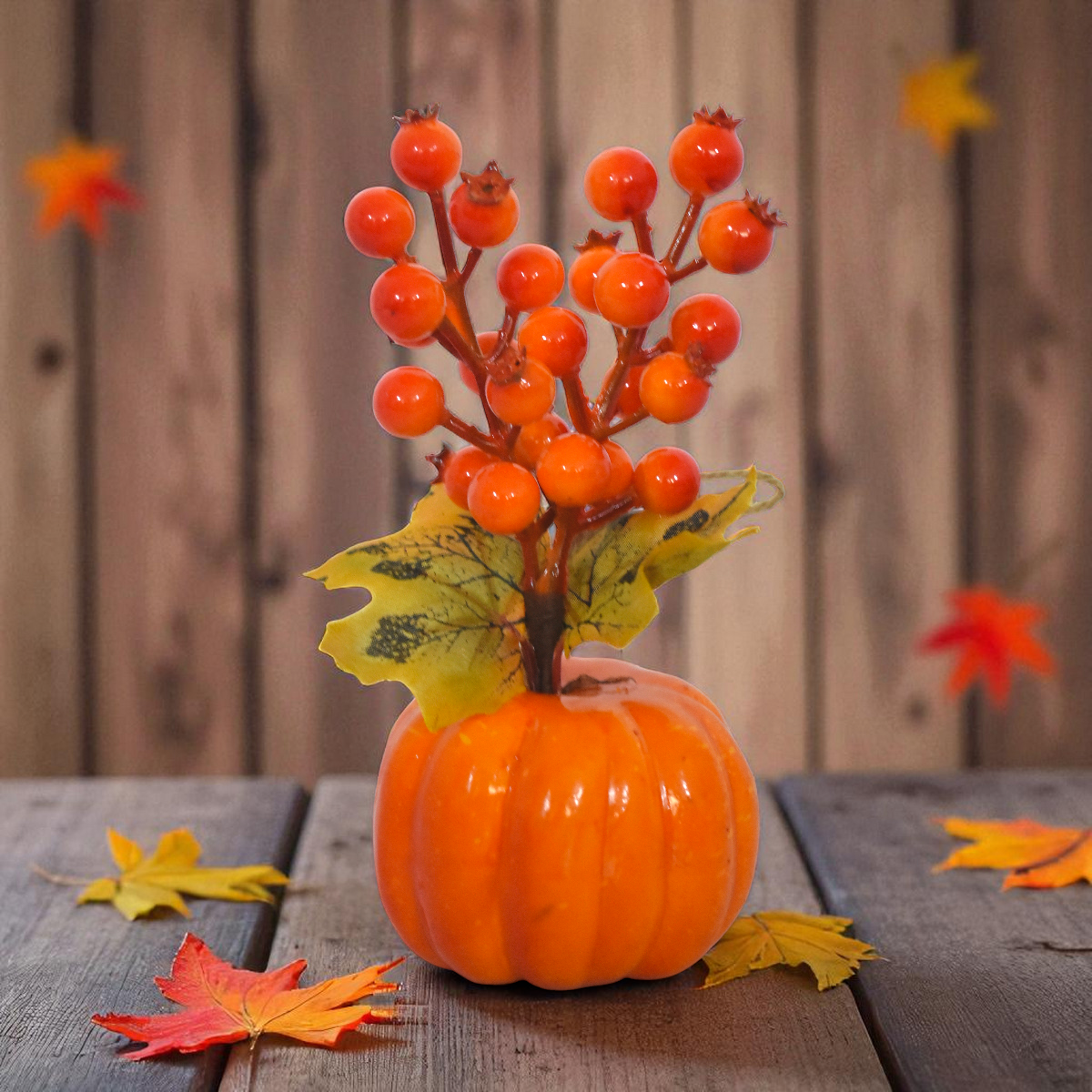 Calabaza Con Adorno Otoñal SZ5861385