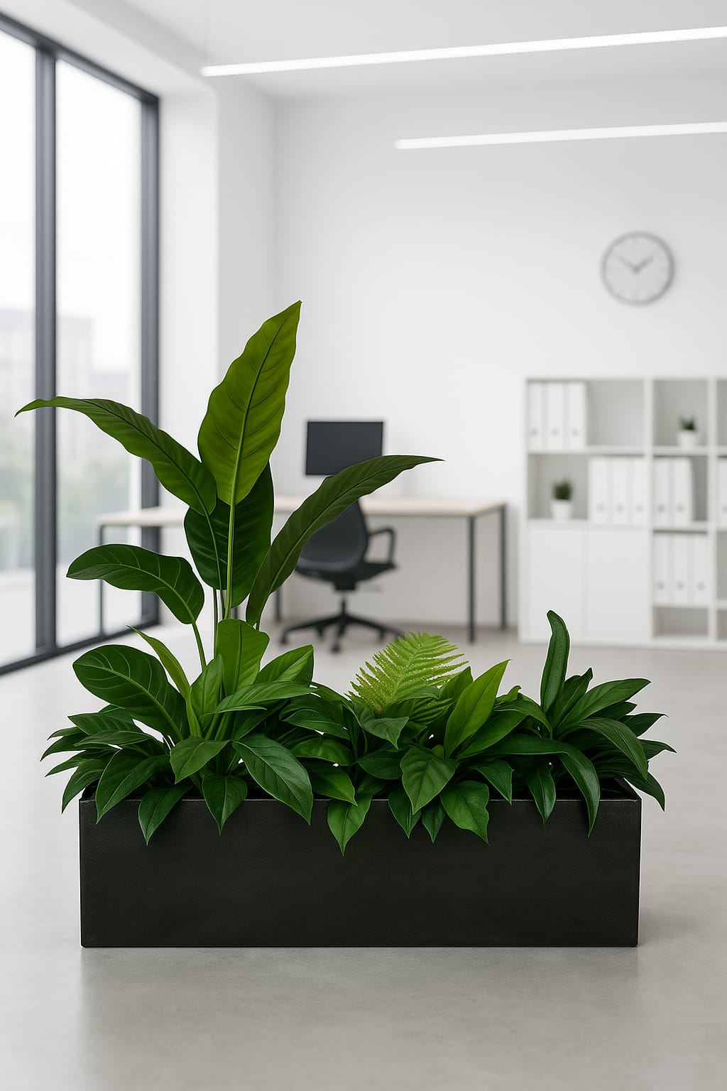 Jardinera Fibra de Vidrio 100 cm * 30 cm Chocolate