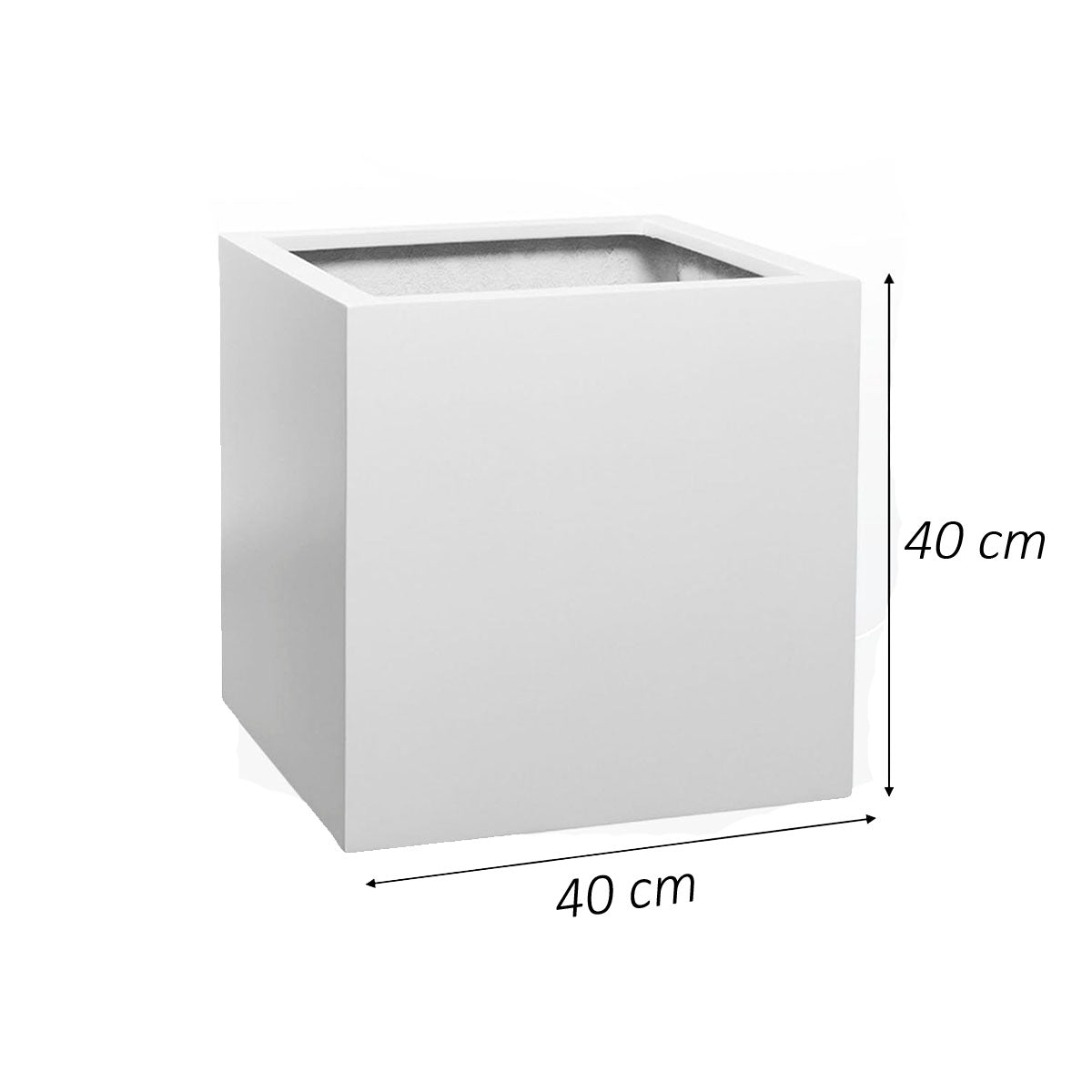 Cubo Fibra de Vidrio 40 cm * 40 cm Blanco