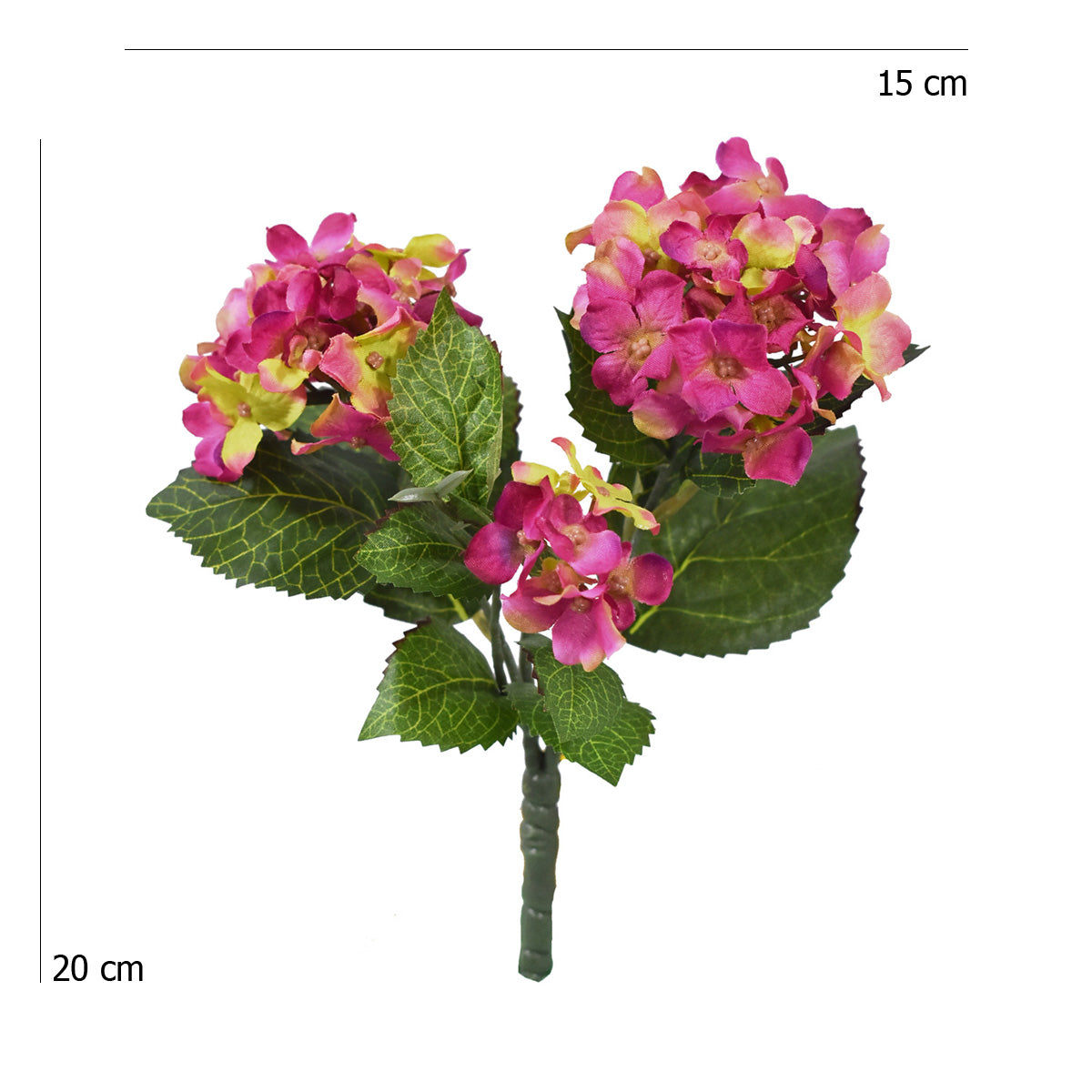 Vara Mini Hortensia Artificial Fucsia AR201