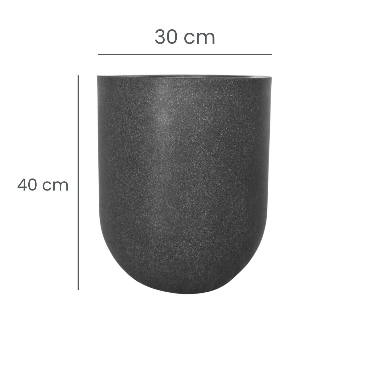 Maceta Gota Gris Granito Polietileno 30 cm AKBA30GG