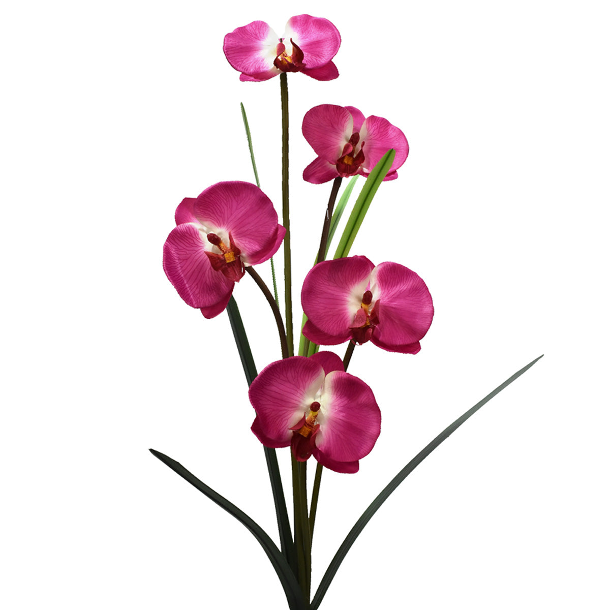 Vara de Orquídea Mariposa Artificial Fucsia D0015