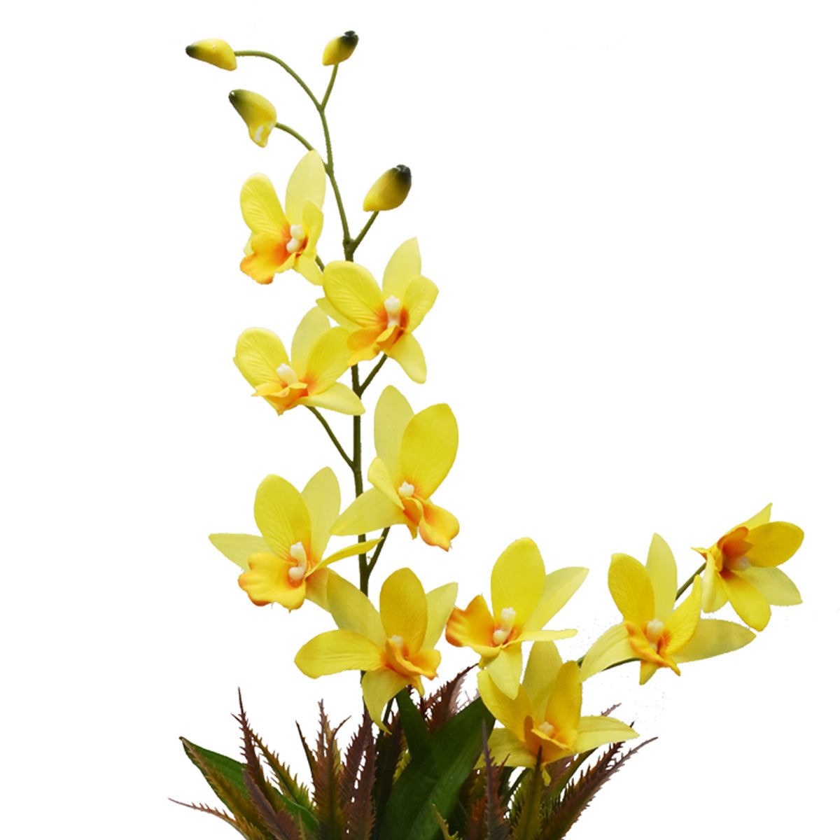 Arreglo Floral de Orquídeas Spry Artificiales Amarillo – Blumart