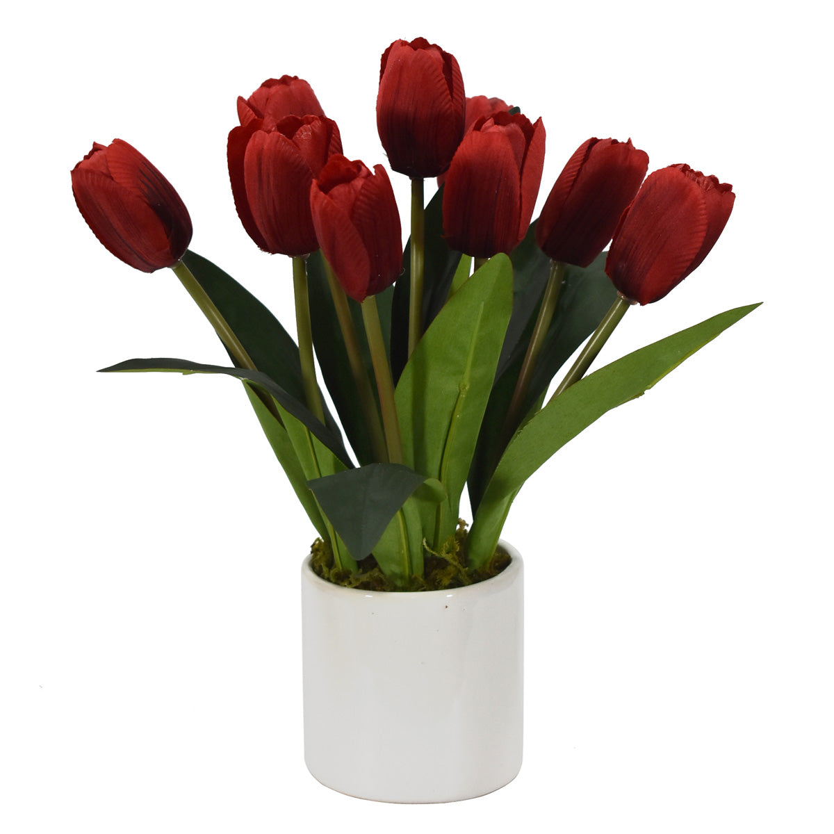 Arreglo Floral de Tulipanes Artificiales Rojos – Blumart