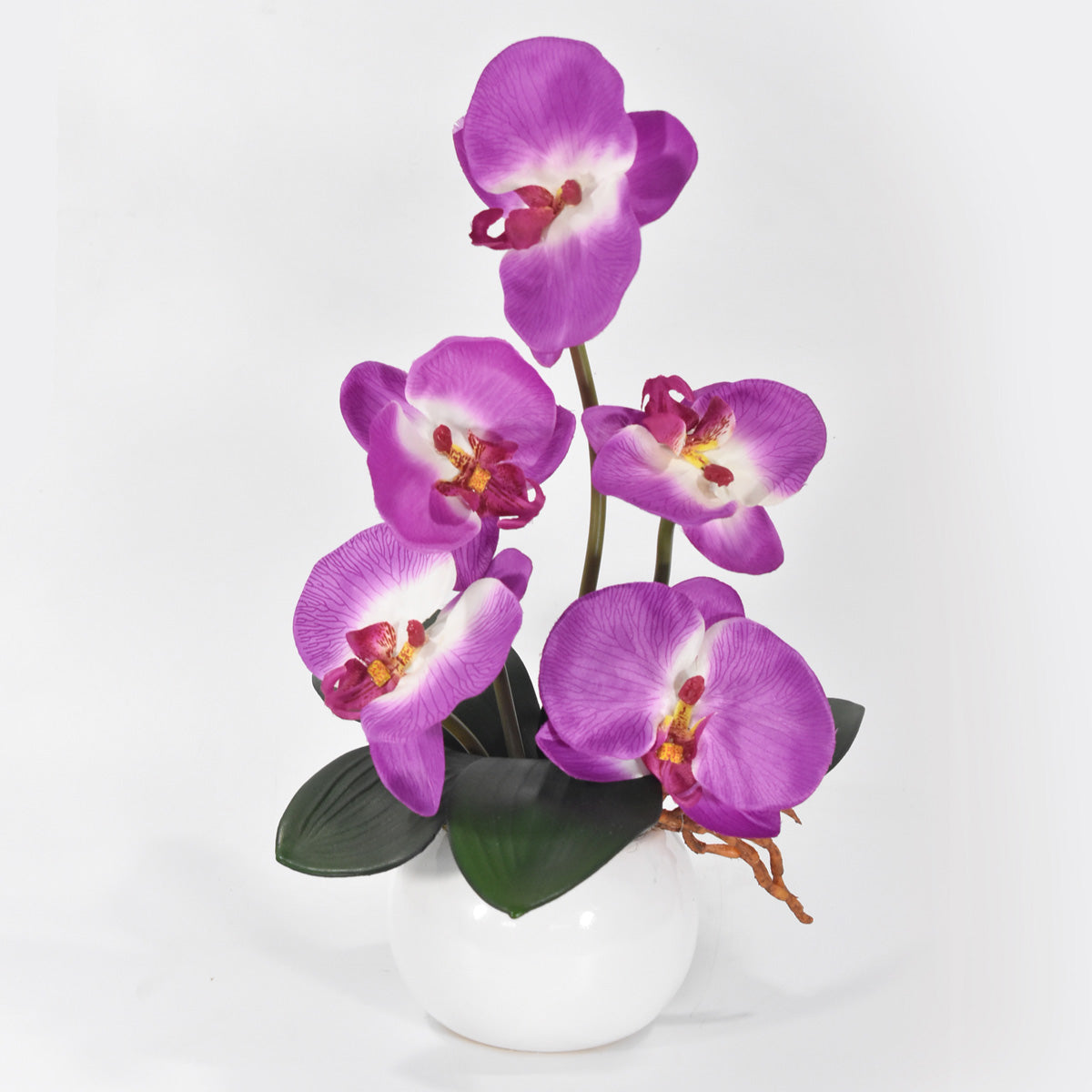 Arreglo Floral de Orquídeas Artificiales Satinadas Morado – Blumart